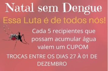 Paraguaçu Paulista promove a Campanha ‘Natal sem Dengue’ de 27 de novembro a 2 de dezembro