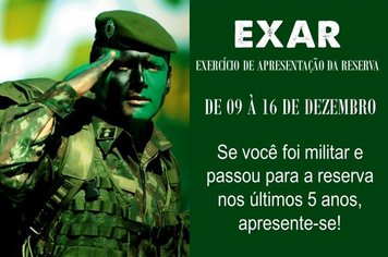 Junta do Serviço Militar de Paraguaçu convoca para apresentação de reservistas