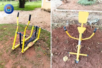 Prefeitura promove melhorias no campo de futebol e instala academia ao ar livre no Distrito de Sapezal