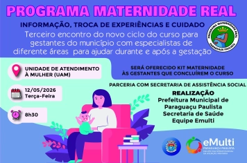 Terceiro encontro do curso Maternidade Real será dia 12 na UAM