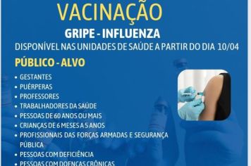 Paraguaçu Paulista inicia a Campanha de Vacinação contra a gripe em todas as Unidades de Saúde