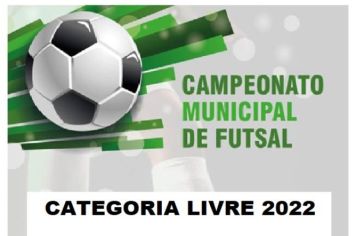 Inscrições para o campeonato municipal de futsal serão abertas na próxima semana.
