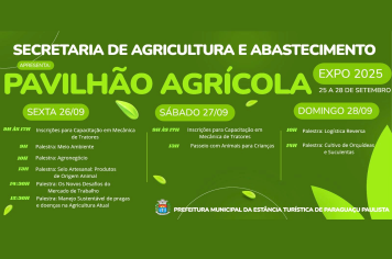 Secretaria de Agricultura e Abastecimento apresenta programação do 