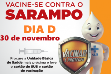 DIA D: Hoje tem vacinação contra o sarampo