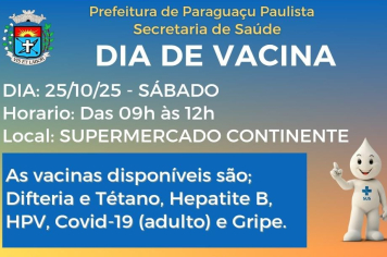 Vacinação no Supermercado: Neste sábado (25), é a vez do Continente 