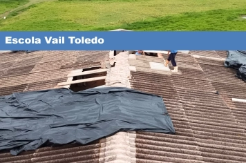 Prefeitura segue com reformas em telhados de prédios públicos afetados pelo temporal 