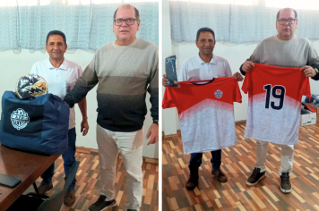 Prefeitura entrega uniformes oficiais para equipe de futebol dos Servidores Municipais 