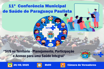 11ª Conferência Municipal de Saúde será realizada nesta quinta-feira, em Paraguaçu Paulista