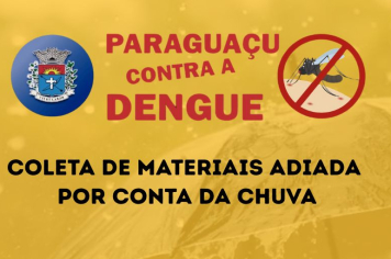 Coleta de materiais suspensas por conta da chuva