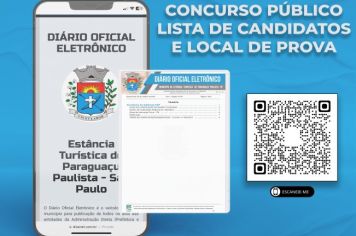 Prefeitura homologa inscrições e divulga local, data e horário das provas do Concurso Público