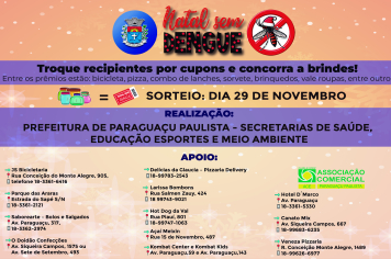 Prefeitura de Paraguaçu inicia arrecadação da campanha “Natal Sem Dengue”