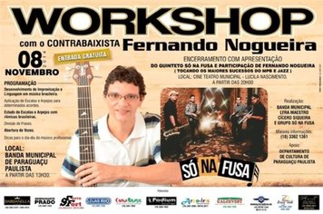 Sábado tem workshop gratuito na Escola Municipal de Música em Paraguaçu