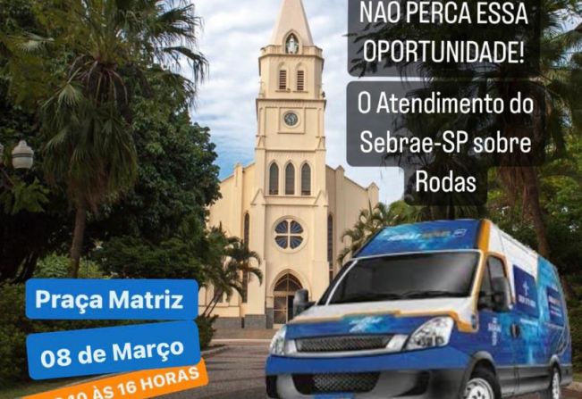 Paraguaçu Paulista recebe a unidade móvel do Sebrae nesta quarta-feira, dia 8