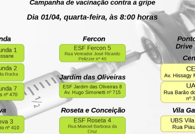 Mais um lote de vacina contra a gripe, para idosos, chega em Paraguaçu