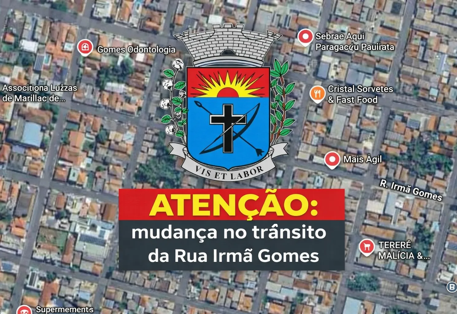 Rua Irmã Gomes será interditada para adequações e passará a ter mão dupla! 