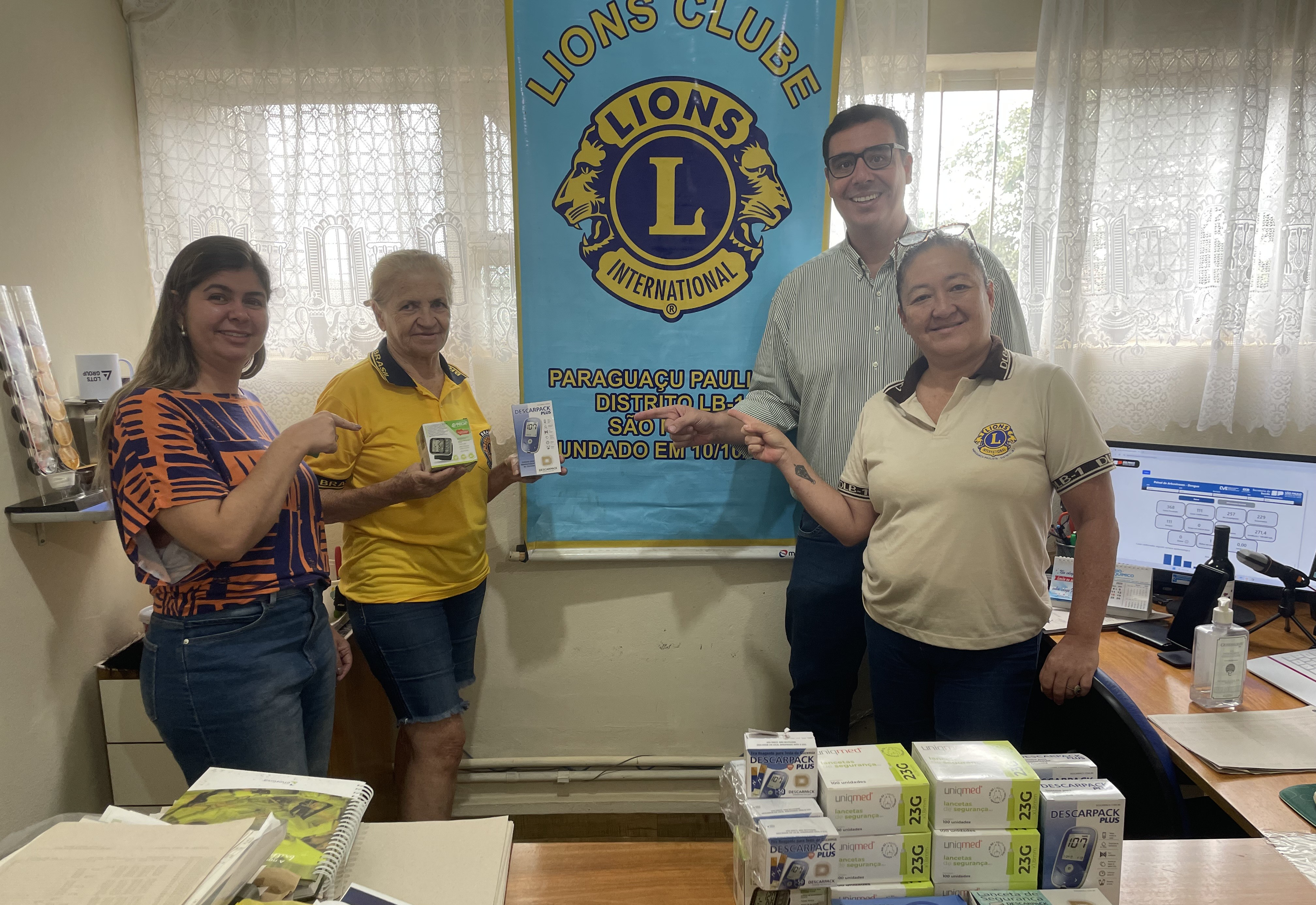 Lions clube doará aparelhos que medem glicemia e aferem pressão arterial para o evento