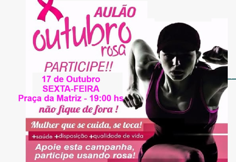Outubro Rosa: Aulão de Zumba vai movimentar Praça da Matriz em apoio à saúde da mulher