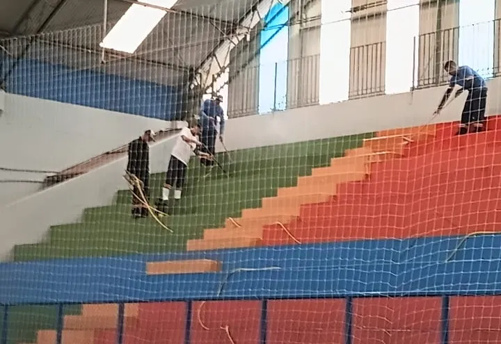 Ginásio Padilha passa por mutirão de manutenção para receber Formatura do Proerd