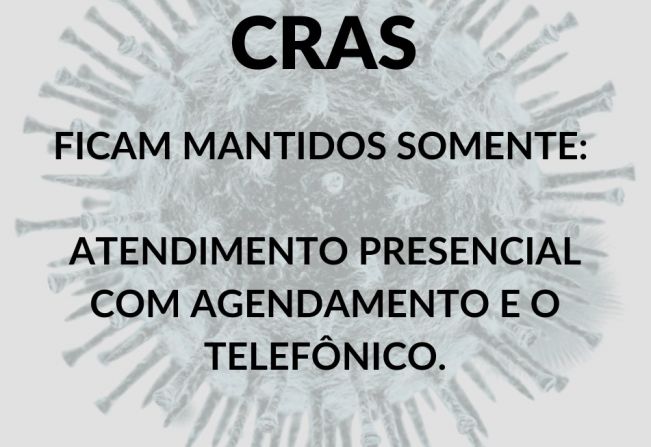 CRAS E CREAS de Paraguaçu farão atendimento presencial com agendamento e o telefônico 