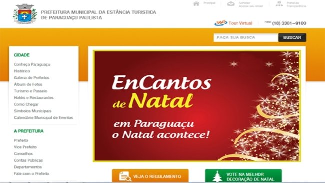Votação segue firme no site municipal para a escolha da melhor decoração de Natal em Paraguaçu