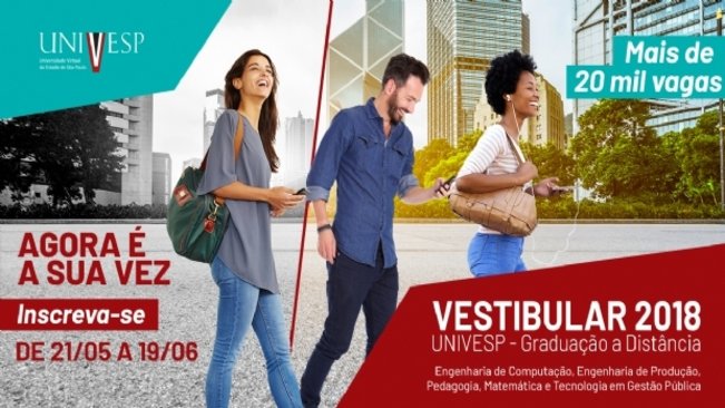 Inscrições para vestibular da Univesp do 2o semestre encerram nesta terça-feira, 19