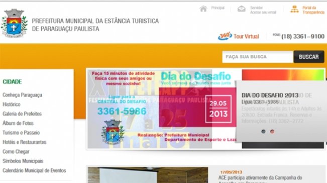 Portal da Transparência Municipal está disponível para a população paraguaçuense