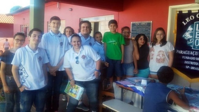 Leo Clube de Paraguaçu Paulista promove atividade da Semana da Dignidade Da Criança.