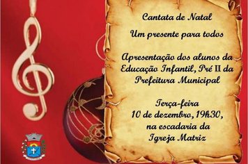 Educação apresenta Cantata de Natal dia 10, terça