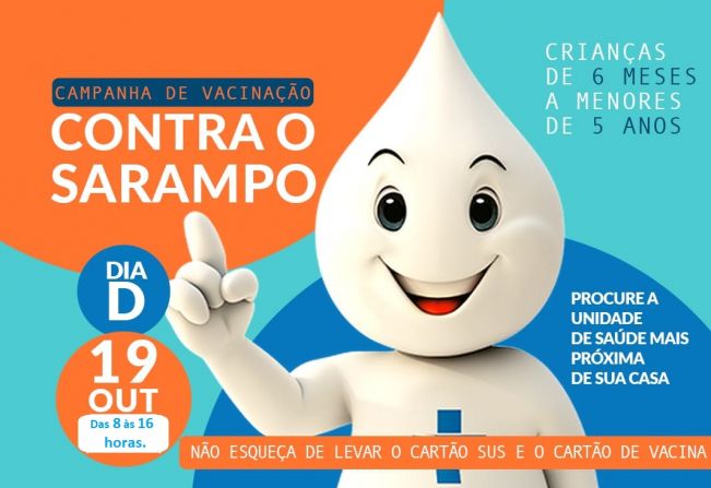 DIA D de vacinação contra sarampo será neste sábado, em Paraguaçu