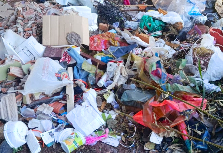 Crime ambiental é registrado ao lado do Clube da Juventude e da Escola de Música, no Jardim Murilo Macedo